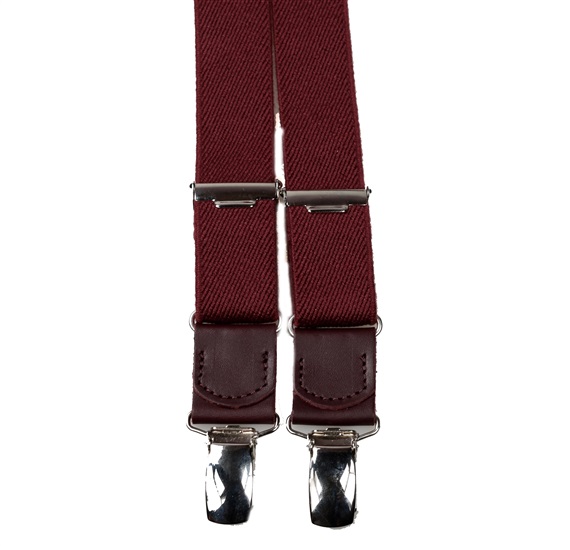 Bretella Elastica Bambino Bordeaux Pelle