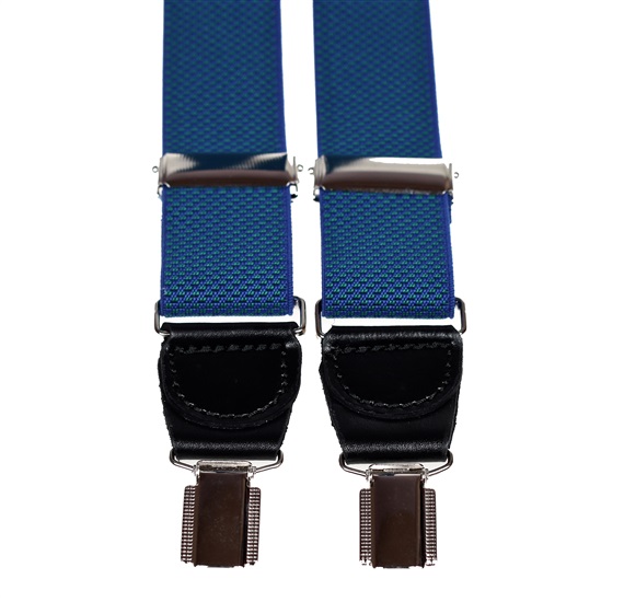 Bretella Elastica in Pelle Blu con Macchie Verdi