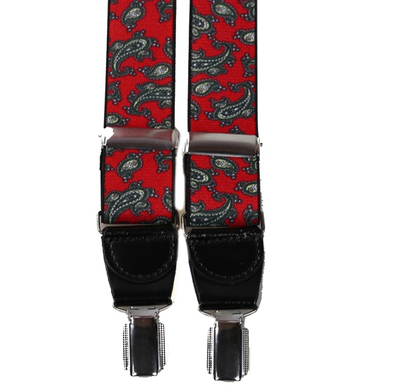 Bretella Elastica in Pelle di Cashmere Rosso