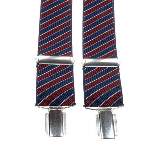 Bretella Elastica Righe Blu Scuro e Bordeaux