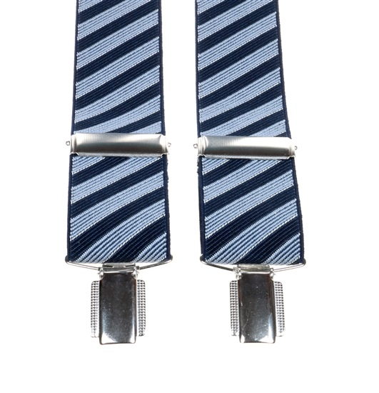 Bretelle Elastiche Righe Blu Navy e Celeste