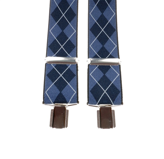 Bretella Elastica a Rombi Blu Navy
