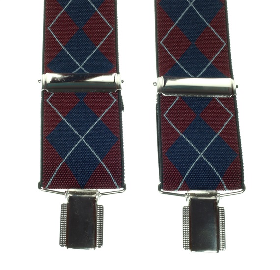 Bretella Elastica a Rombi Blu e Granata