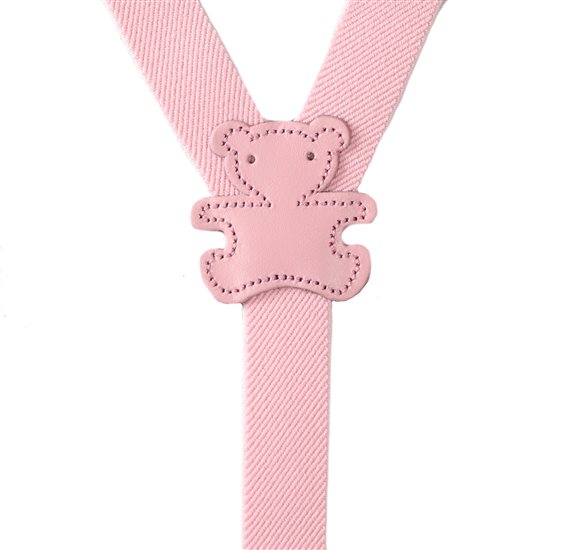 Bretelle Elastiche Bambino Rosa con Orsetto