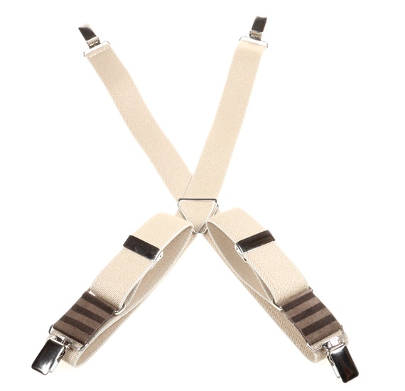 Bretella Bambino Lino Righe Scamosciato