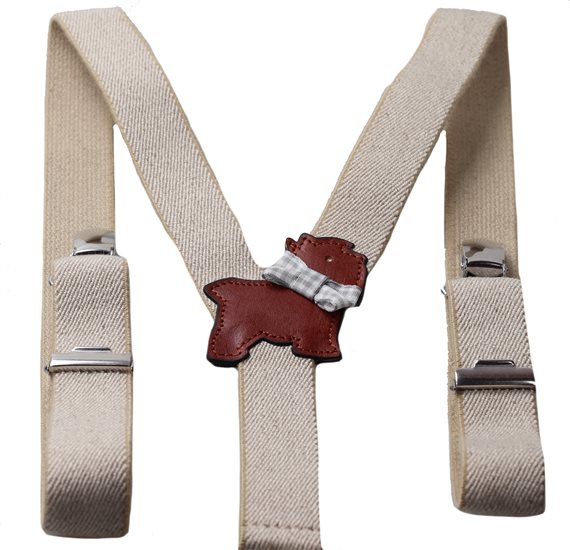 Bretella Ragazzo in Lino Schnauzer