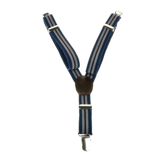 Bretella Bambino Righe Blu Navy, Grigio e Marrone