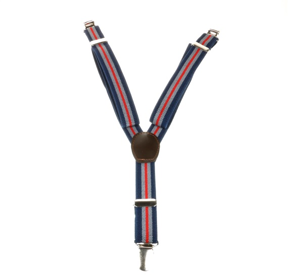 Bretella Bambino Righe Blu Navy, Rosse e Grigie