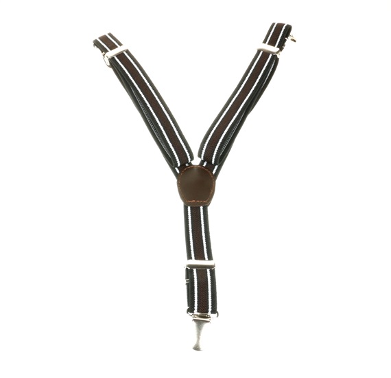 Bretella Bambino Righe Nero e Marrone
