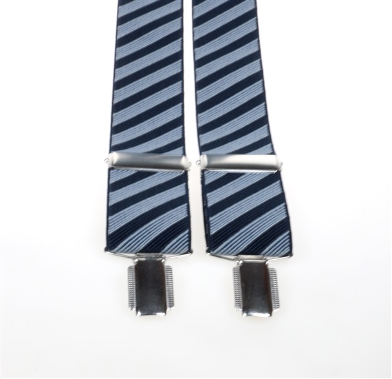 Bretelle Righe Blu Marino e Celeste