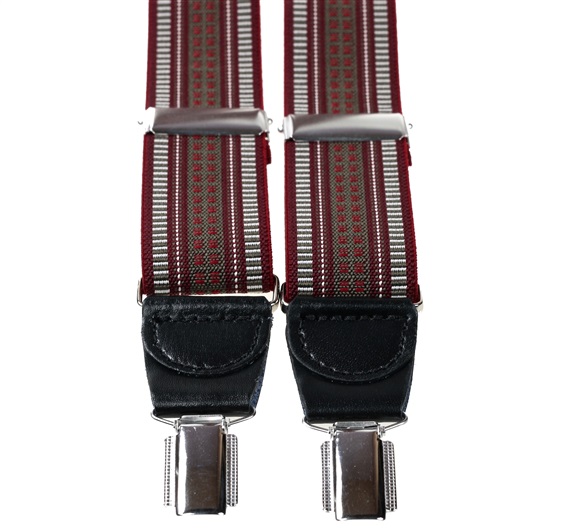 Bretelle XXL in Pelle Jacquard Bordeaux