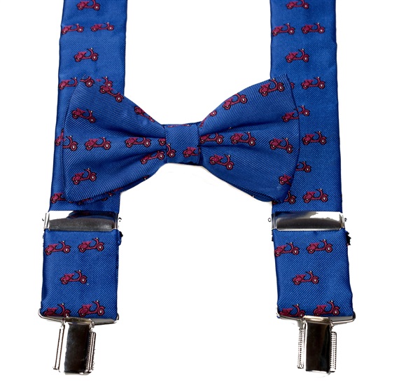 Bretella e Papillon Blu con Vespe