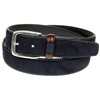Cintura in Pelle Scamosciata Blu Scuro