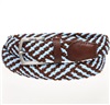 Cintura Elastica Bambino Intrecciata Azzurro Cielo e Marrone