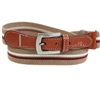 Cintura Elastica Bambino Beige a Righe Granata