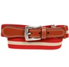 Cintura Elastica Bambino Rosso a Righe Beige