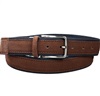 Cintura in camoscio marrone e blu