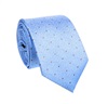 Cravatta Blu con Pois Marrone in Seta Naturale