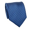 Cravatta Blu Design Bianco Francia