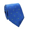 Cravatta blu reale con margherite verdi
