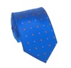 Cravatta Blu a Pois Arancioni e Viola