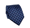 Cravatta in Cashmere Blu Navy in Seta Naturale