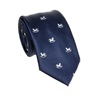 Cravatta Blu Marino con Cavallini Bianchi