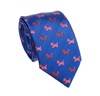 Cravatta Cadetto Blu Schnauzer Rosa