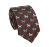 Cravatta Cadetto Marrone Schnauzer Blu