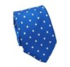 Cravatta Cadetto in Seta Blu Royal a Pois Bianchi