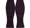 Cravatta a Farfalla Blu Navy a Quadretti Rossi