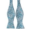 Cravatta a Farfalla Grigia Paisley Turchese