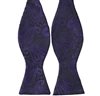 Cravatta a Farfalla Nera Paisley Viola