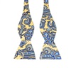 Cravatta a Farfalla in Seta Giallo Cashmere Bluastro