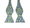 Cravatta a Farfalla in Seta Verde e Cashmere Blu