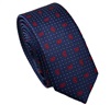 Cravatta Stretta Blu Cashmere Rosso