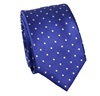 Cravatta Stretta Blu a Pois Bianchi