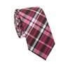 Cravatta Stretta a Quadretti Fucsia