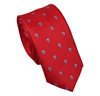 Cravatta Stretta Rossa Teschi Blu
