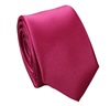 Cravatta Stretta e Fazzoletto Magenta