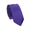 Cravatta Stretta e Fazzoletto Viola Scuro