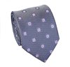 Cravatta Grigio Blu Disegno Geometrico