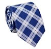 Cravatta in Lino a Quadretti Blu