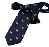 Cravatta Bambino Blu Navy con Elefanti Bianchi