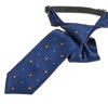 Cravatta Bambino Blu Navy a Pois Arancioni