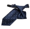 Cravatta Bambino Blu Navy con Pois Bianchi