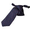 Cravatta Bambino Blu Navy Fiori Rossi