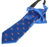 Cravatta Bambino Blu con Elefanti Arancioni