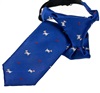 Cravatta Bambino Blu con Cagnolini Bianchi