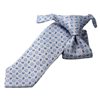 Cravatta Bambino Fiori Grigio e Blu
